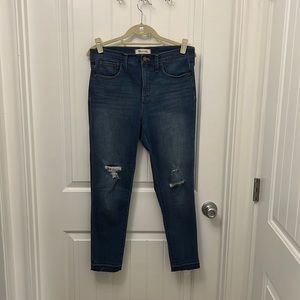 Madewell 10” High Rise Skinny Ripped Jeans